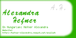 alexandra hefner business card